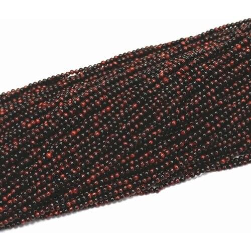 Top quality 2mm 3mm natural red tiger stone round spacers loose spacer accessories charming beads for jewelry making 15inch B392