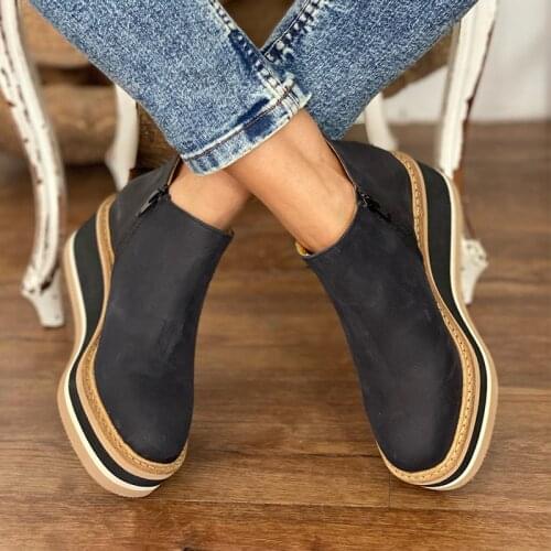 Weiweiyitai Women's Wedge Ankle Boots