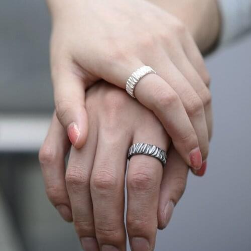 2021 Fashion Couple Rings For Lovers Vintage Opening Ring Irregular Forever Love Rings Valentines Day Rings Partner Rings Gift