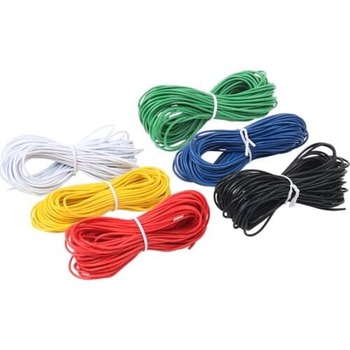 10M UL-1007 24AWG Hook-up Wire 80C / 300V Cord DIY Electrical Wire cable Red/Black/Blue/Yellow