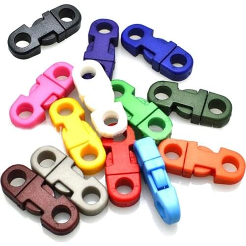 10Pcs 10mm Side Release Buckle Curved Parachute 550 Paracord Bracelet DIY Dog Collar Strap Webbing Outdoor Camp
