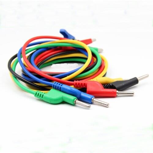 10pcs High Quality 1M Long Crocodile Alligator Clip to 4mm Banana Plug Test 3000V/20A Cable leads Kits Pair for Multimeter