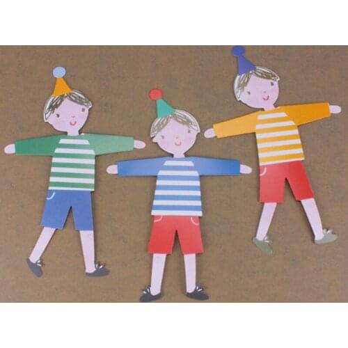 300sets/lot Baby Shower Boy girl and dog hand in hand Paper flag Banner DIY Birthday Decoration