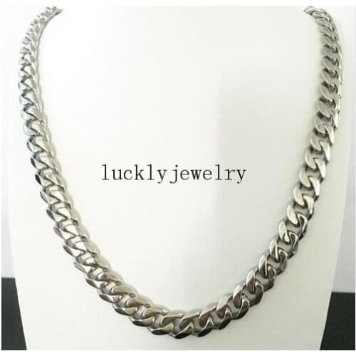 Lot of 5pcs in bulk tone 8mm 22 '' Stainless steel Fashion Curb Chain Link Necklace for women Men