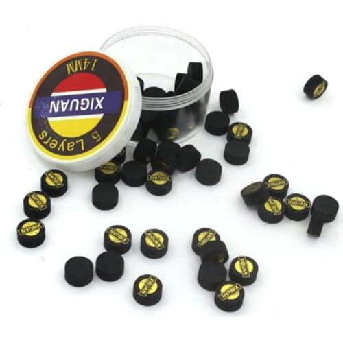 5 Pieces/lot High Quality Billiard Pool Cue Tip 14mm 5 Layers Billiards Accessories China 2017