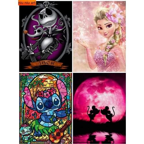 Disney Full Round Diamond Painting Cross Stitch Full Square Picture of Rhinestone DIY Mosaic Embroidery