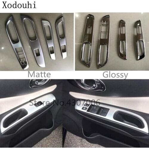 Car Door Window Glass Inner Panel Armrest Lift Switch Button Trim Frame 4pcs For Nissan NOTE 2017 2018 2019 2020
