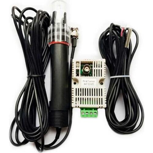 PH transmitter Sensor probe 4-20mA RS485 Modbus RTU Analog output 0-5V 0-10V pH temperature