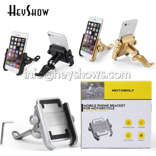 360 Degree Rotation Motorcycle Rearview Mirror Mount Phone Holder For 4-6 Inch Support GPS Moto iPhone X 8 7 6S Holder Stand