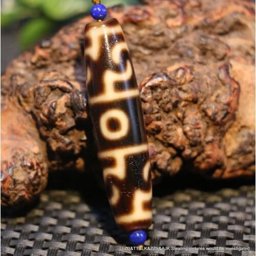Energy Tibetan Old Oily Agate Ivory Color 3 Eye Lianshifamao dZi Bead Amulet 4A+ LKbrother Sauces Top Quality Garrentee