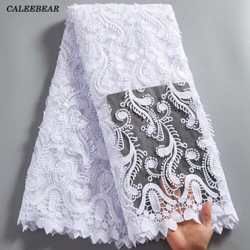 African Net Lace Fabric 3D Applique White Lace French Lace Fabric 2021 High Quality Nigerian Lace Fabric For Wedding Dress S2532