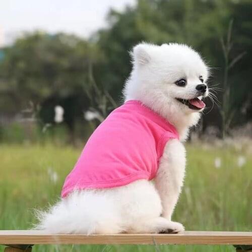Cottton Plain Dog Clothes Vest Spring Summer Large Dog Supplies T-Shirt For Customize Small Medium and Large Dog Pet Products