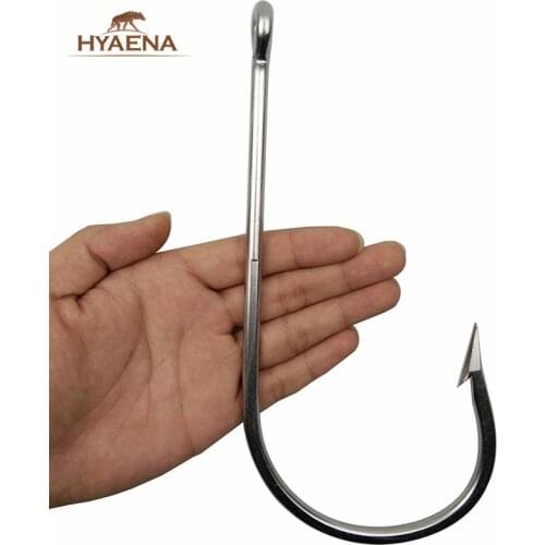 Hyaena 1pcs 7731 Super Sharp Strong Thick Stainless Steel Fishing Hooks Big Game Shape Large Fishing Lure Hook