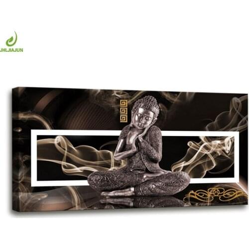 JHLJIAJUN Canvas Painting Yoga Muse Buddha Flower Classical Horizontal Rectangle Picture Wall Art For Living Bedroom Decor