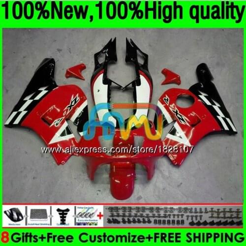 Body For KAWASAKI Bodys ZXR 400 ZXR400 91 92 93 94 95 96 161BS.99 ZXR-400 1991 1992 1993 1994 1995 Red black 1996 Fairing kit