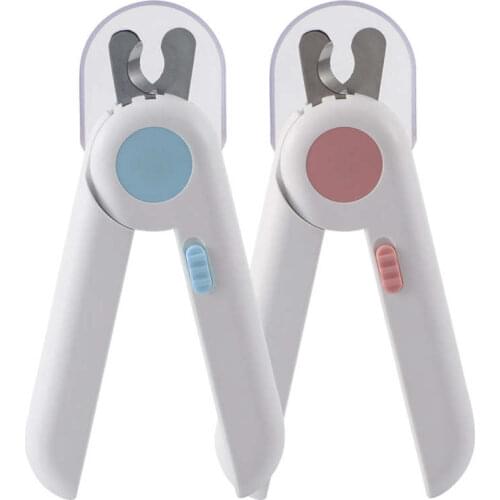 Pet Cat Dog Nail Clippers Trimmer Grooming Polisher Tool with LED Light Accessory