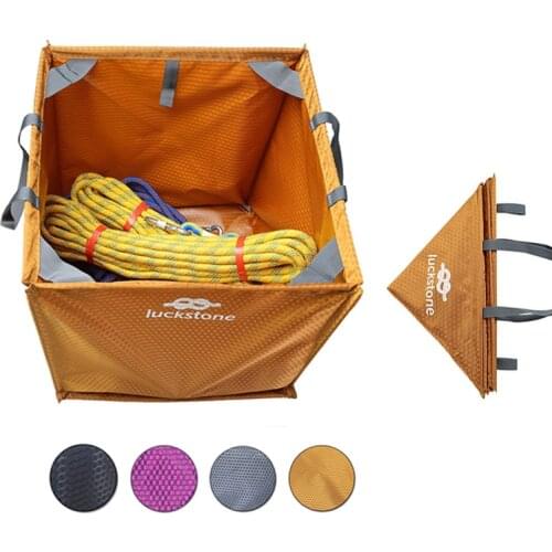 Nylon Folding Cube Rock Climbing Throw Line Rope Bag Foldable Storage Bag for Camping Hiking Climbing Equipement Accessories