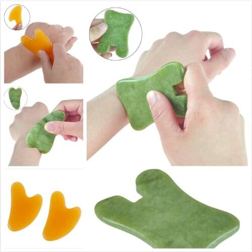 3 Styles Natural Jade Stone Guasha Massage Tool SPA Therapy GuaSha Massager GuaSha Tools For Body Health Care