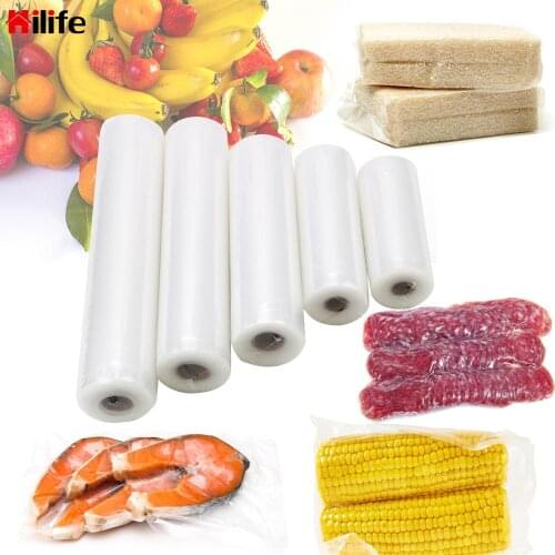 HILIFE 12/15/20/25/28 cm x 5m Food Vacuum Bag For Vacuum Sealer Storage Bag Vacuum Food Vegetable Meat Fresh Bag Kitchen Tools