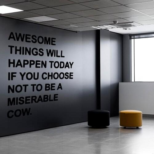 Drop Shipping sentence Wall Sticker Self Adhesive Vinyl Waterproof Wall Art Decal For Living Room Bedroom Sticker Mural