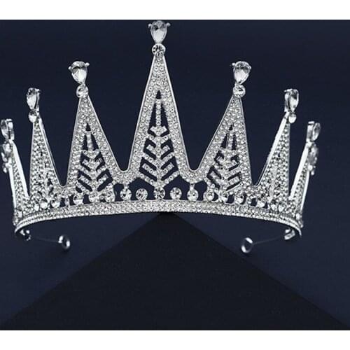 Luxury Silver Color Shining Crystal Tiaras and Crowns Headband Bride Noiva Wedding Dress Decor Hair Accessories mujer 2020