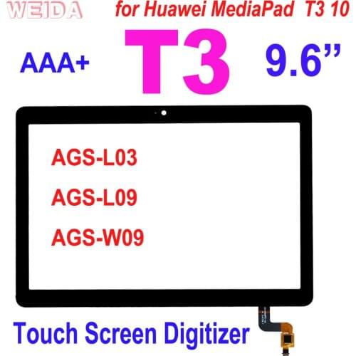 9.6” AAA+ Touch for Huawei MediaPad T3 10 AGS-L03 AGS-L09 AGS-W09 T3 Touch Screen Digitizer Panel Front Glass Lens Replacement