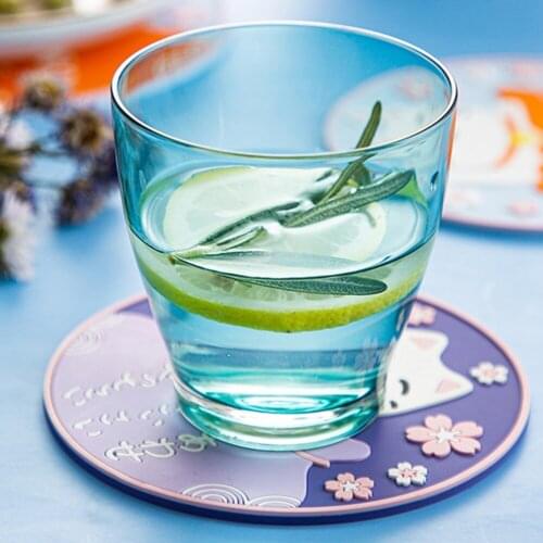 Japanese Style Cartoon Heat Insulation Pad Cat Pattern PVC Soft Anti-scalding Placemat Non-slip Dining Table Pot Mat Coaster