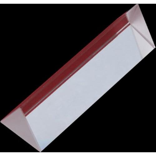 Optical Glass Triangular Prism for Physics Teaching Spectrum Refracted Light Angle Reflecting Spectrum Rainbow Prisms 80*25*25mm