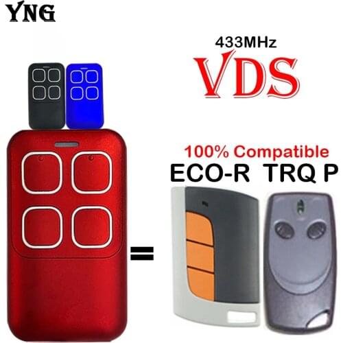 VDS Garage Door Remote Control VDS ECO-R / TRQ P Remote Control Garage Door Command Wireless Transmitter