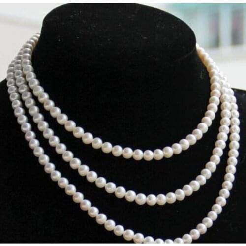 Gorgeous 8-9mm south sea round white pearl necklace 38inch 14k