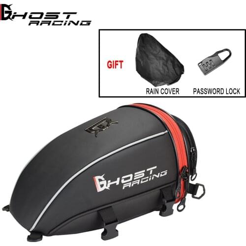 Motorcycle Rear Seat Bag Backpack Tail Tank Bag Multifunctional Leather Motorbike Durable Rear Seat Bag With Rain Cover GR-CWB06