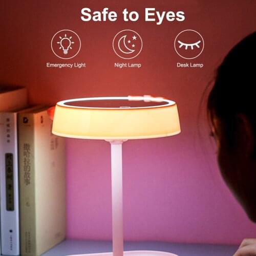 Girl Cute Makeup Mirror LED Lighted USB Charging Make Up Mirror Cosmetic Mirror with Organizer Tray Supports Night Lamp Function