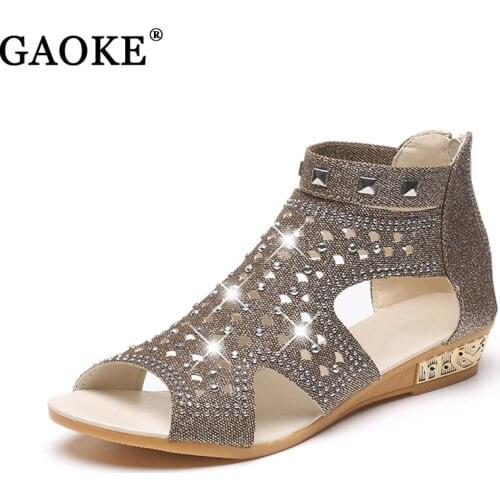 Sandals Women Sandalia Feminina 2019 Casual Rome Summer Shoes Fashion Rivet Gladiator Sandals Women Wedage Sandalia Mujer