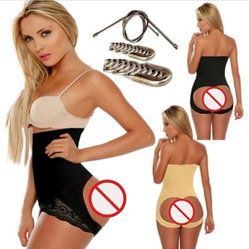 Women High Waist Trainer 4 Steel Bone Body Shapers Corset Panties Tummy Slimming Sheath Control Compression Butt Enhancer 811