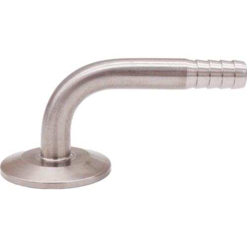 1.5" Tri Clamp x 1/2"(12.7mm)Hose Barb with 90 ° Bend 50.5mm OD Sanitary 304 Stainless Steel Homebrew Beer & Craft Hardware