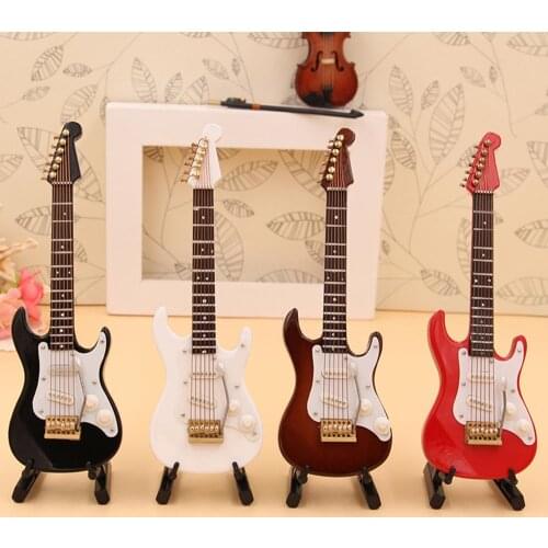 1 PC 14cm Mini Electric Guitar Model Miniature Guitarra Replica Gift with Case Stand
