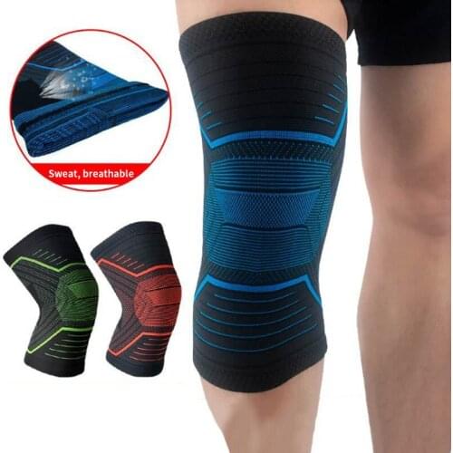1 Piece Thickened Patella Knee Protector Brace Silicone Spring Knee Pads Protector Support Brace Basketball Football Volleyball