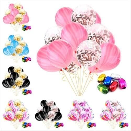 15pcs 12Inch sequin balloon set aluminum foil sequin balloon DIY wedding birthday party balloon decoration confetti balloon