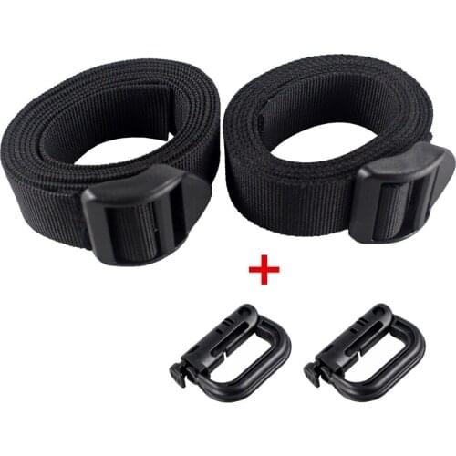 2-Pack 1"X 55" Outdoor Tactical Heavy Duty Utility Strap with Buckle Molle Backpack Accessory Webbing Sleeping Bag Lashing Strap