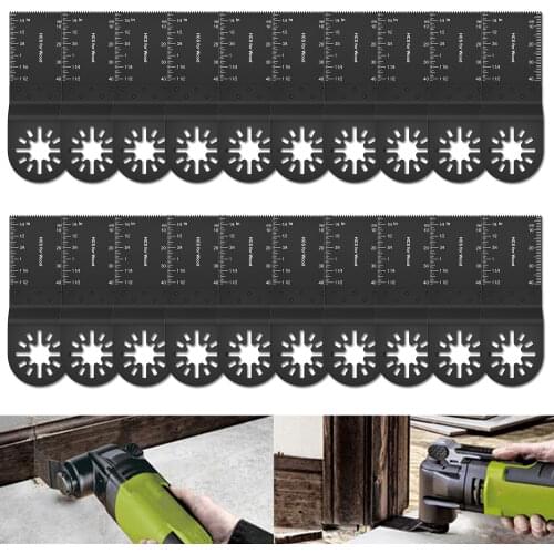 20PCS 35mm Universal HCS Oscillating Multi Tool Saw Blades for Metal Wood Cutting Multitool Woodworking Cutter Power Tools