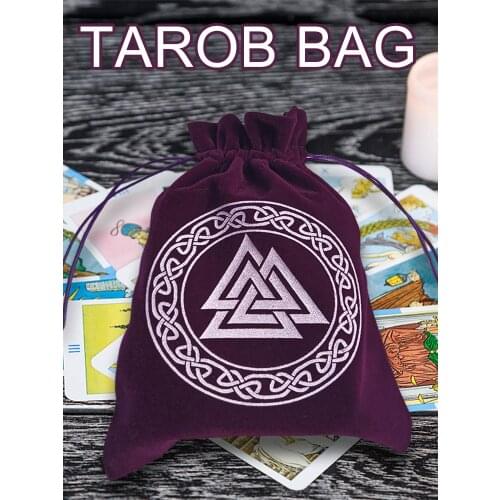 Manual Cutting German Thick Velvet 13x18cm Tarot Bag Witch Fortune-Telling Supplies Storage Bag Board Game Card Special Bag