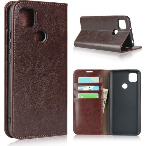 Natural Genuine Leather Skin Flip Wallet Book Phone Case Cover On For Xiaomi Redmi 9 C 9C NFC Redmi9 Redmi9C 9CNFC 32/64/128 GB