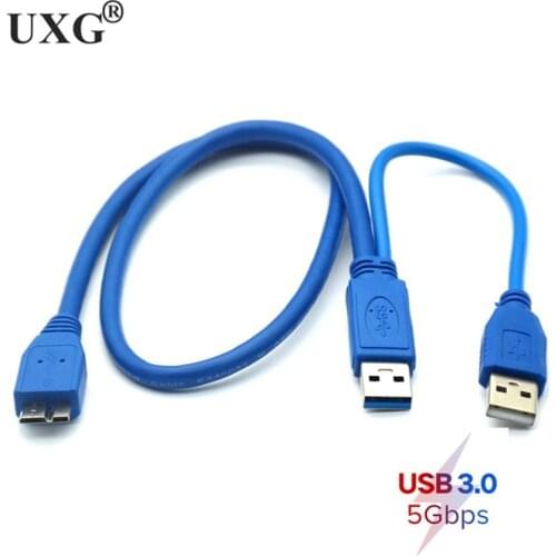 5Gbps Micro B USB 3.0 External hard Drive Cable with USB Power Supply For WD Passport Seagate Samsung M3 Toshiba SONY ADATA