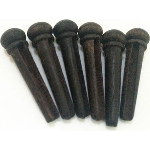 6pcs/lot Genuine Rosewood Guitar Pins with Abalone Dot