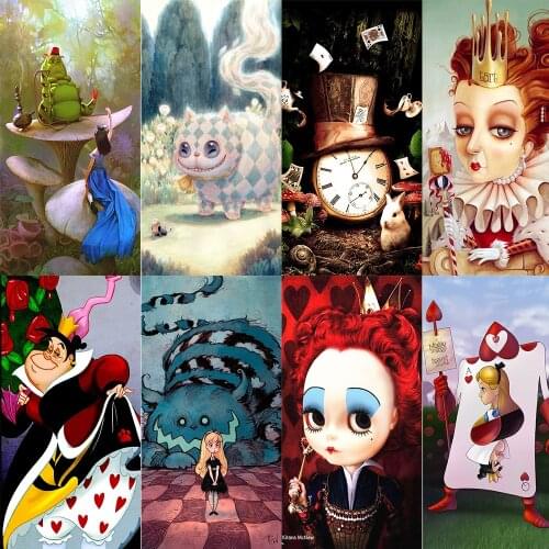 5D Diamond Painting Disney "Alice" Rabbit Character Full Square/Round Inlaid Diamond Embroidery Home Decoration