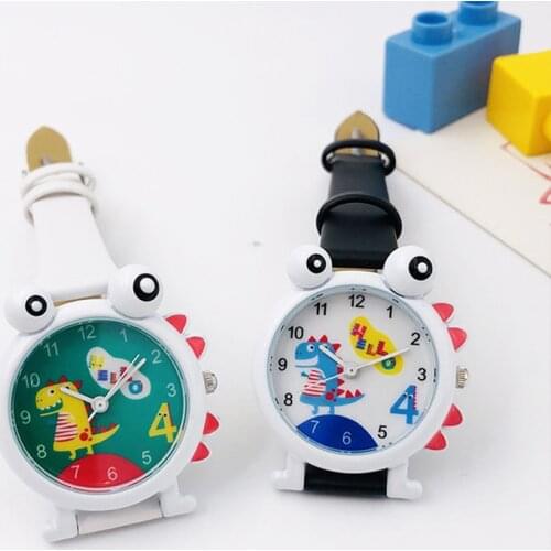 UTHAI Little Dinosaur Cute Style Student Watch Girl Watch Boy Watch Belt Breathable Childrens Quartz Electronic Cartoon Watch