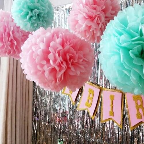 15cm 20cm 25cm 30cm 35cm Wedding Decorative Paper Fluffy Pompoms Pom Poms Balls Party Home Decor Tissue Birthday Decoration