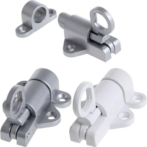 Window Gate Security Pull Ring Spring Bounce Door Bolt Aluminum Latch Lock Grey