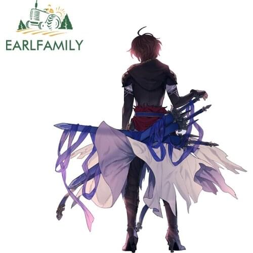 EARLFAMILY 13cm x 10.9cm for Alphon Granblue Fantasy Car Assessoires Stickers Personality Trunk Windows Waterproof Decoration