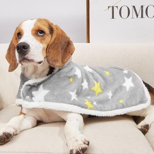 Dog Bathrobe Dog Robe Cape Thickened Blanket Pet Bath Towel High Quality Fabric Plush Warm Comfortable Cat Small Dog Quilt